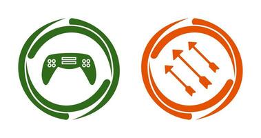 Gaming Console and Arrows Icon vector