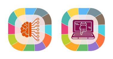 Machine Learning and Hacking Icon vector