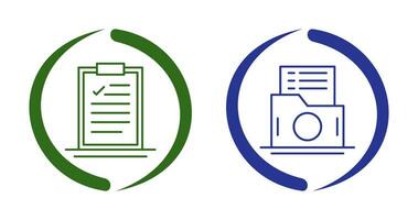 Clipboard and List Folder Icon vector