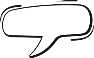 Speech bubble doodle hand drawn png