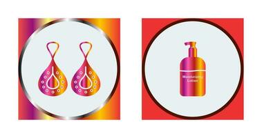 Earring and Lotion Icon vector