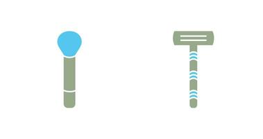 Brush and Razor Icon vector