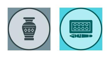 Vase and Water Colors Icon vector