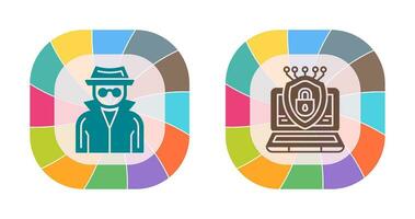 Spy and Protection Icon vector