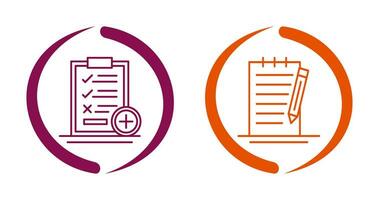 Medical Examination List and Check Up List Icon vector