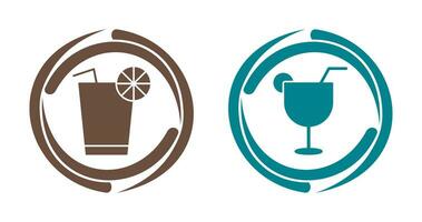 lemon juice and drinks Icon vector