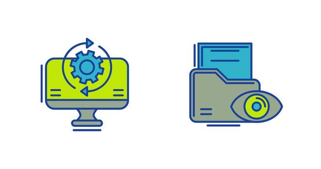 Synchronization and Data Visualization Icon vector