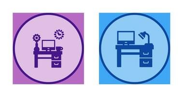 Work Table and Workplace Icon vector