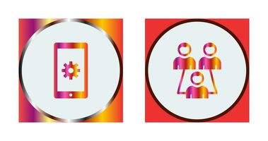 Network Settings and Connected Users Icon vector
