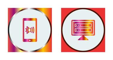 Connected Device and Corrupted data Icon vector