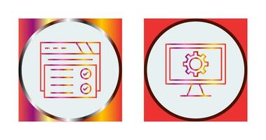 Web Browser and Monitor Screen Icon vector