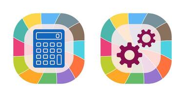 Calculator and Setting Icon vector