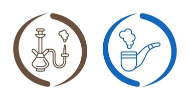 Hookah and Smoke Pipe Icon vector