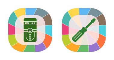 UPC y tornillo conductor icono vector