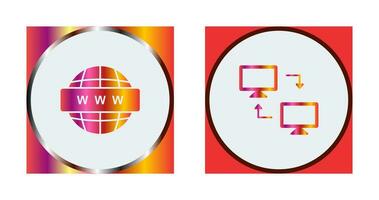 Sharing Systems and World Wide Icon vector