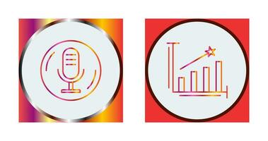 Microphone and Line Bars Icon vector