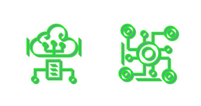 Cloud Computing and Connection Icon vector