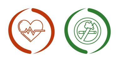 Health and No Smoking Icon vector