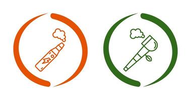 Electronic Cigarette and Pipe Of Peace Icon vector