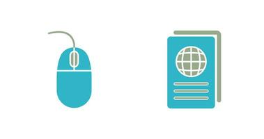 Mouse and Global Report Icon vector