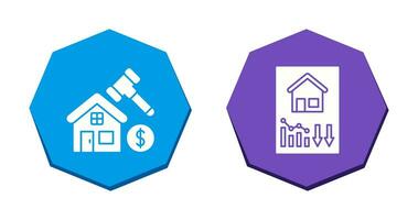 Auction and Real Estate Icon vector