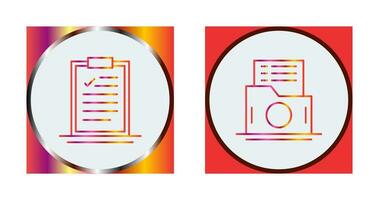 Clipboard and List Folder Icon vector