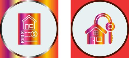 List and House Icon vector