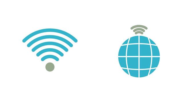 señal en usuario y global señales icono vector