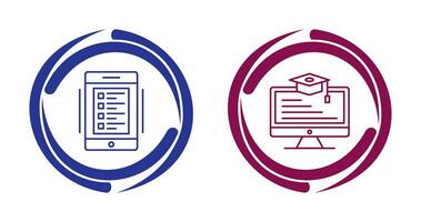 Online Test and Online Learning Icon vector