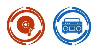 Music CD and Casette Icon vector