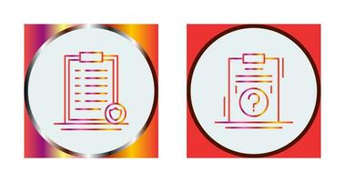 List Protection and Question Icon vector