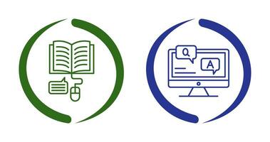 Online Learning and Faq Icon vector
