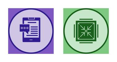 Chat and Minimize Icon vector
