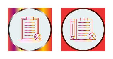 Prohibition and Unchecked Notes Icon vector