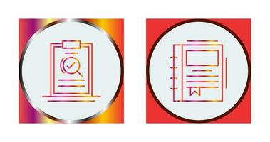 Search and Spring Notebook Icon vector