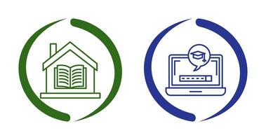 Digital Learning and Homeschooling Icon vector