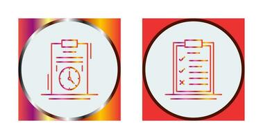 Time Management and Checklist Icon vector