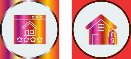 Rating and unlocked Icon vector