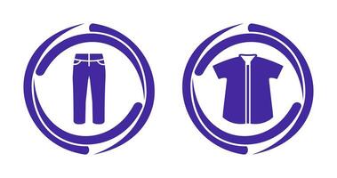 Trousers and Check Shirt Icon vector