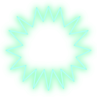 Neon green speech with transparent background. png