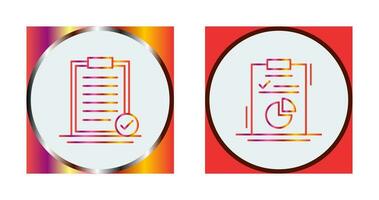 seleccionado y diagrama icono vector