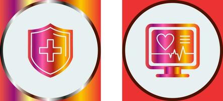 Protection and Plus Icon vector