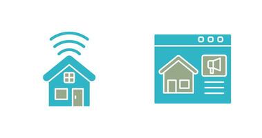 Smart house and Marketing Icon vector