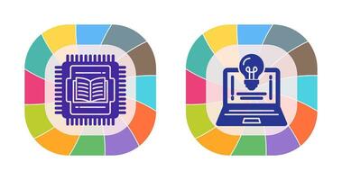 Cpu and Lamp Icon vector