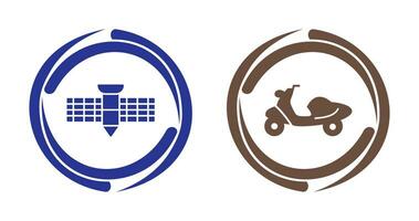 Scooter and Satellite Icon vector