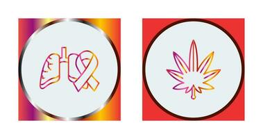 Cancer and Weed Icon vector