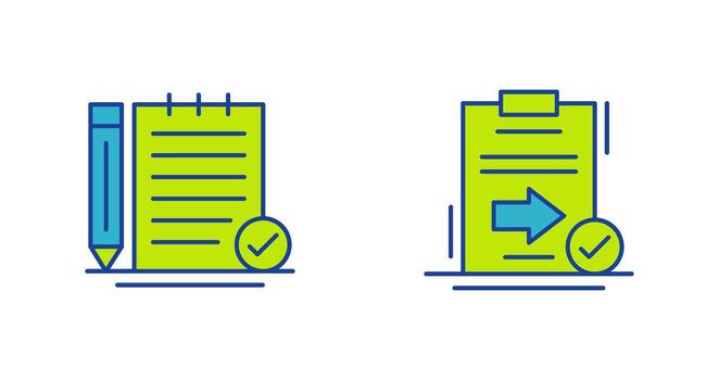 Check Notes and Send Icon vector