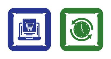 Add to Cart and Run time Icon vector