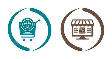 Add to Cart and Online Shopping Icon vector