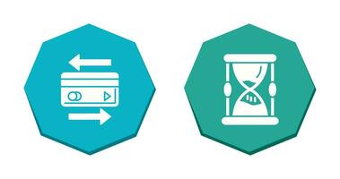 Transaction and Hourglass Icon vector